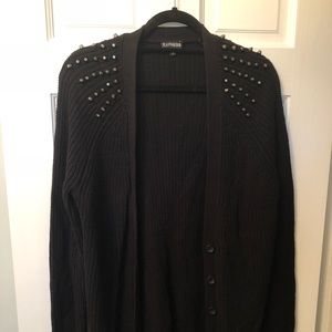 Express Sweater with studded shoulder accents